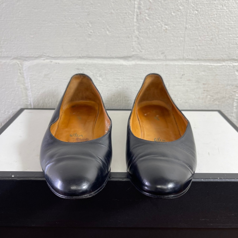 Ralph Lauren 4904 Black Leather Ballet Flats Slip On Women 6.5 AA Made in Italy - Picture 3 of 12
